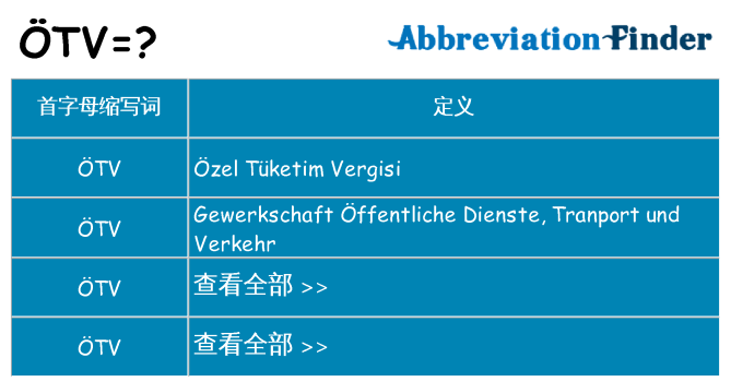otv 代表什么