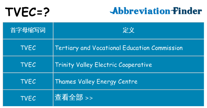 tvec 代表什么
