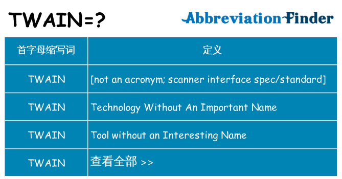 twain 代表什么