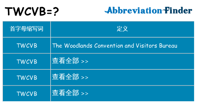 twcvb 代表什么