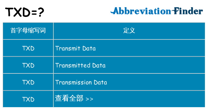 txd 代表什么