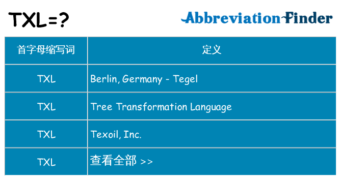 txl 代表什么