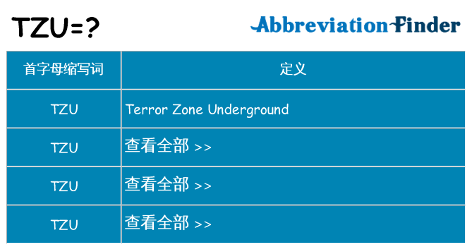 tzu 代表什么