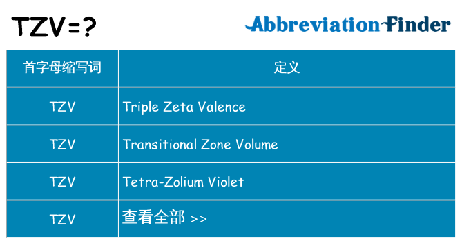 tzv 代表什么