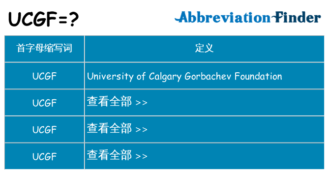 ucgf 代表什么