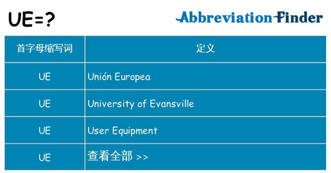 ue 代表什么