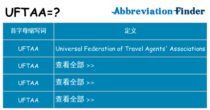 uftaa 代表什么