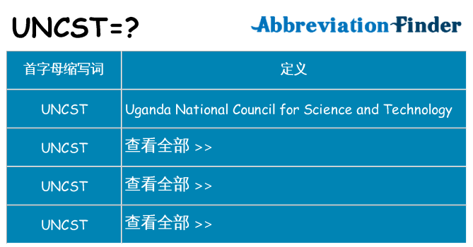 uncst 代表什么