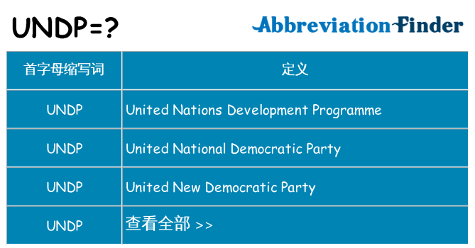 undp 代表什么