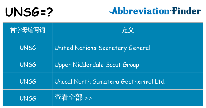unsg 代表什么