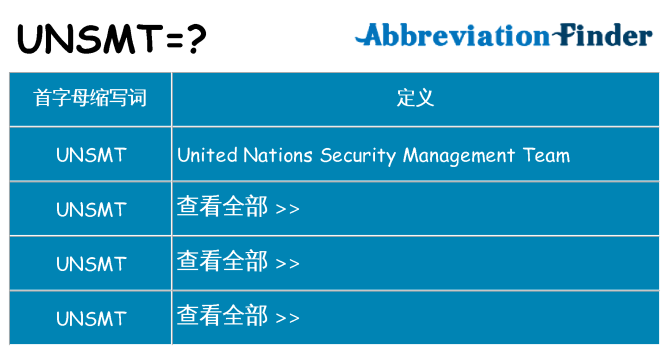 unsmt 代表什么