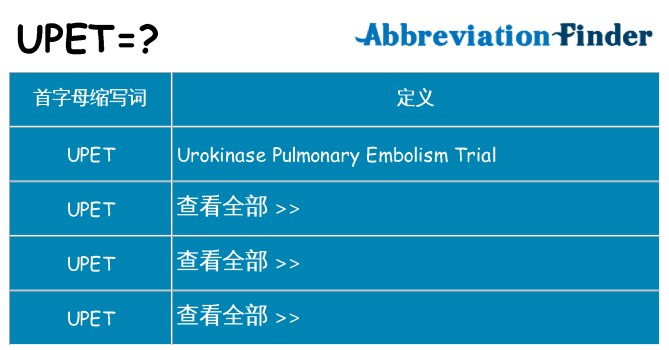 upet 代表什么
