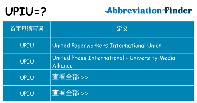 upiu 代表什么
