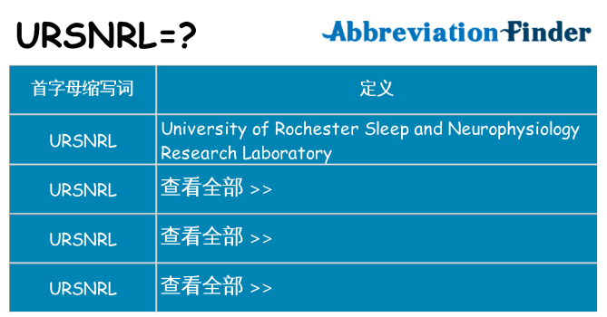 ursnrl 代表什么