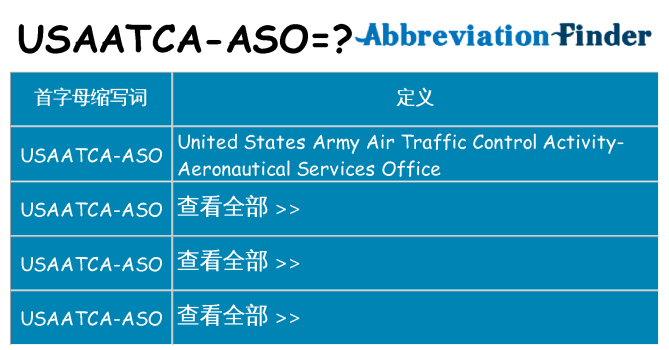 usaatca-aso 代表什么