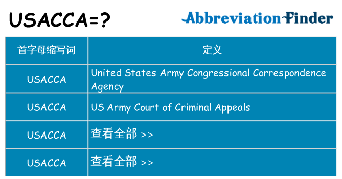 usacca 代表什么