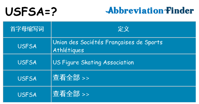 usfsa 代表什么
