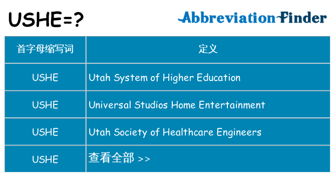 ushe 代表什么