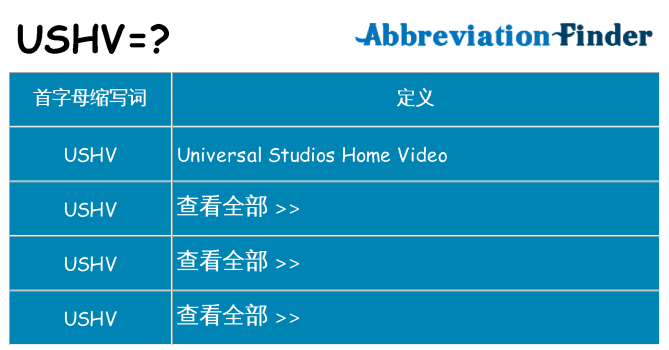 ushv 代表什么