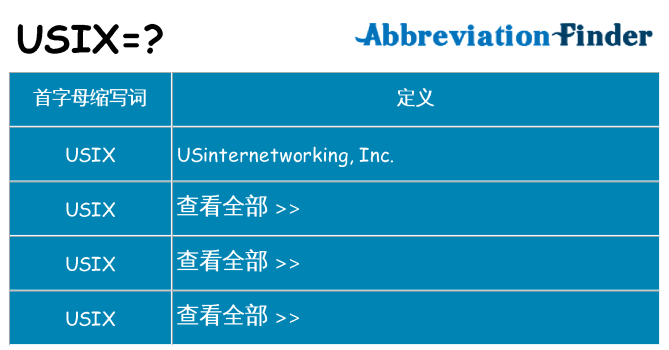 usix 代表什么