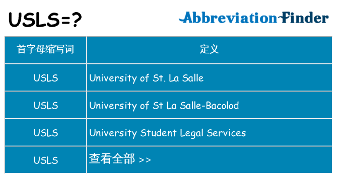 usls 代表什么