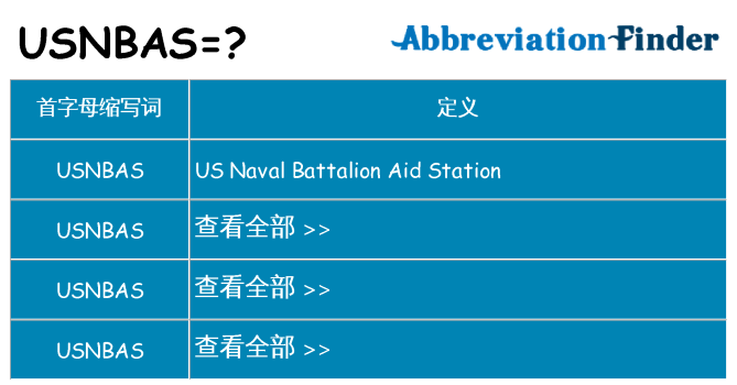 usnbas 代表什么