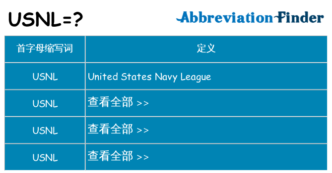 usnl 代表什么