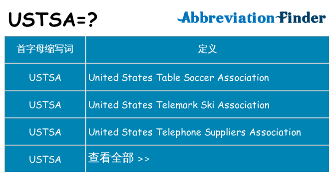 ustsa 代表什么