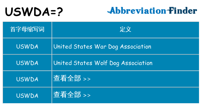 uswda 代表什么