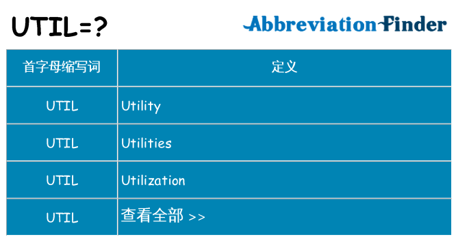 util 代表什么