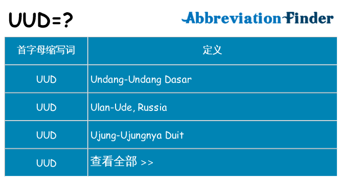uud 代表什么
