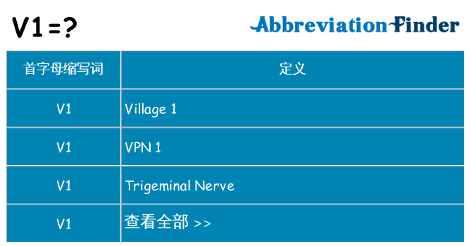 v1 代表什么