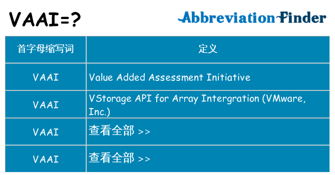 vaai 代表什么