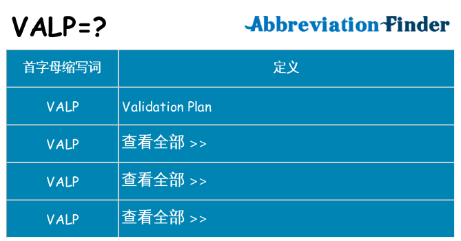 valp 代表什么