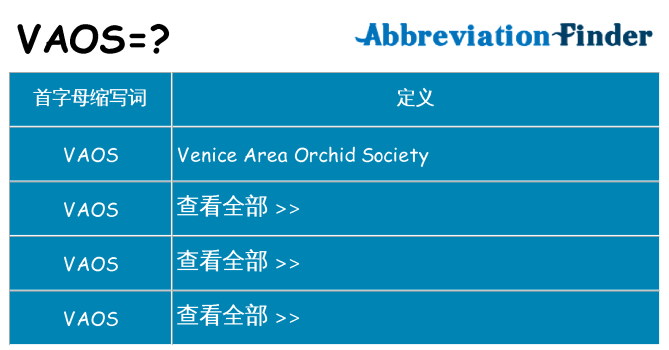 vaos 代表什么