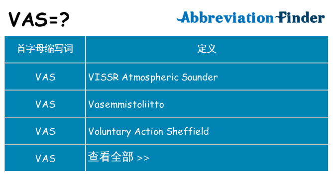 vas 代表什么