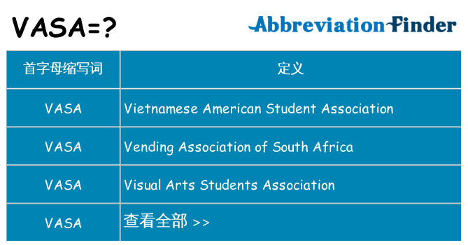 vasa 代表什么