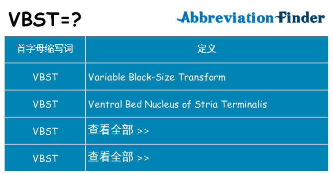 vbst 代表什么