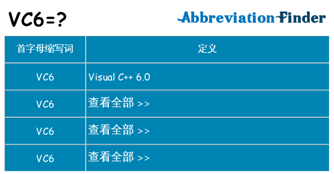 vc6 代表什么