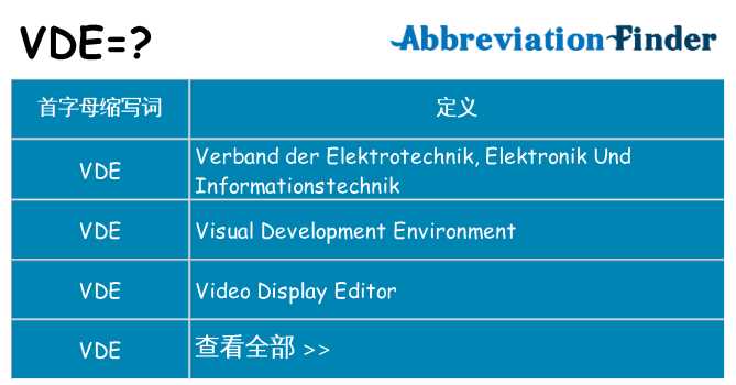 vde 代表什么