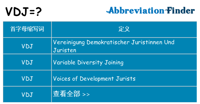 vdj 代表什么