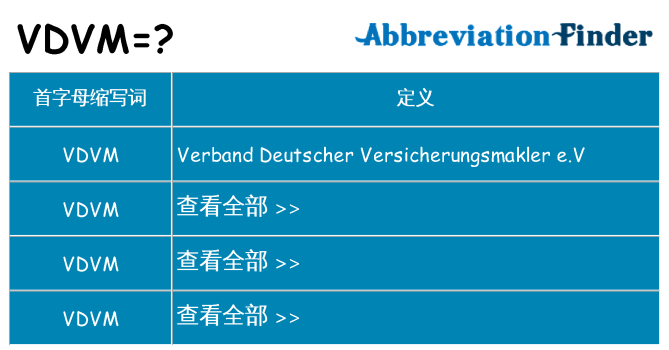 vdvm 代表什么