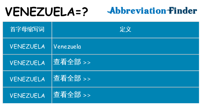 venezuela 代表什么