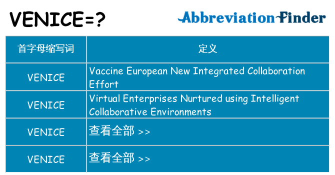 venice 代表什么