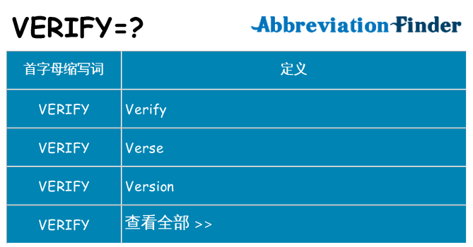 verify 代表什么