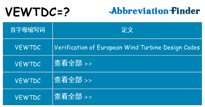 vewtdc 代表什么