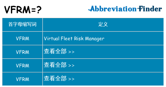 vfrm 代表什么