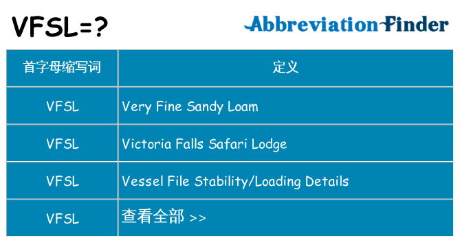 vfsl 代表什么