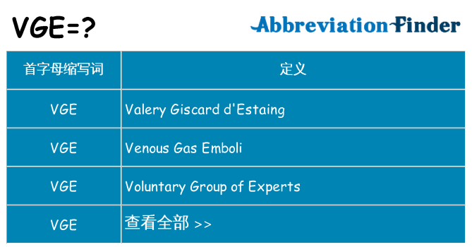 vge 代表什么