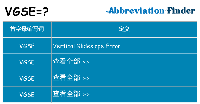 vgse 代表什么